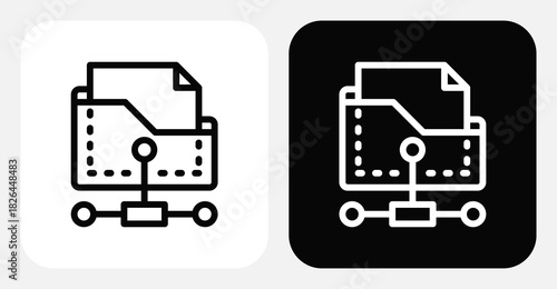 Folder Dual Monochrome Icon Set