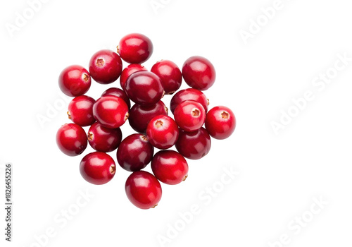 Isolated cranberries, raw and fresh, healthy eating ingredient for baking and cooking