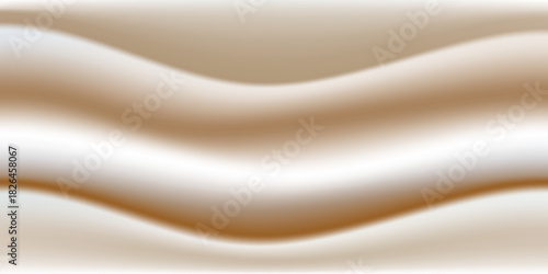 Liquid cream background. Beige and white. 3d rendering. vector illustrations