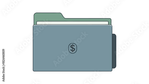 A folder with a dollar sign icon
