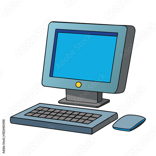 A desktop personal computer with a sleek monitor, sturdy tower, keyboard, and mouse, offering powerful performance for work, browsing, and everyday digital tasks.
