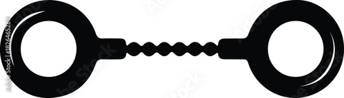 Illustration handcuffs justice law enforcement safety prisoner silhouette vector