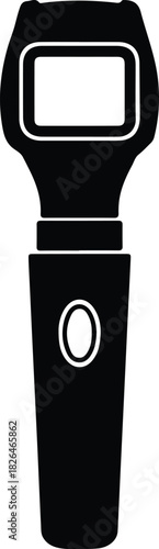 Illustration medical device handheld diagnostic imaging scanner silhouette vector