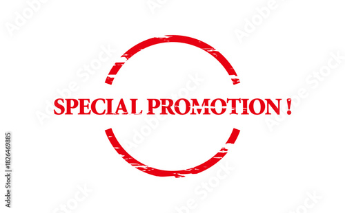 SPECIAL PROMOTION ! - Red Rubber Stamp With text SPECIAL PROMOTION !
