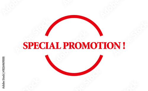 SPECIAL PROMOTION ! - Red Rubber Stamp With text SPECIAL PROMOTION !
