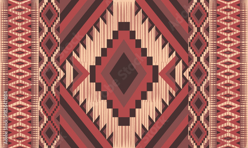 tribal ethnic abstract motif or southwestern motif, navajo	