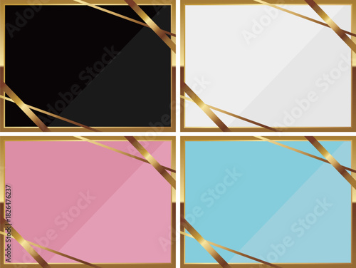 高級感のある長方形フレーム4種セット