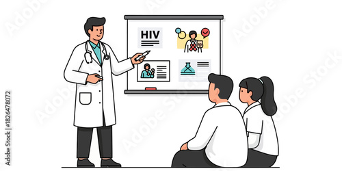 Doctor Providing HIV/AIDS Education and Consultation to Patients