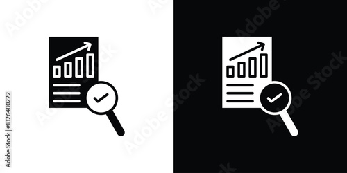 Analytics report icon, logo, app, template. EPS10