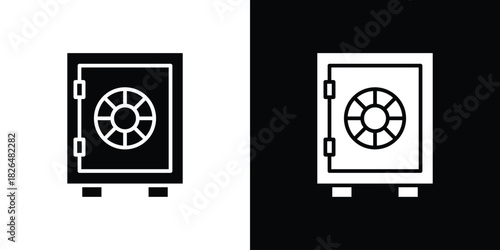 Bank vault icon, logo, app, template. EPS10