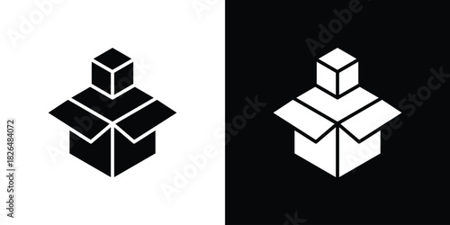 Box opened icon, logo, app, template. EPS10
