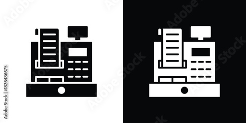 Cash register icon, logo, app, template. EPS10
