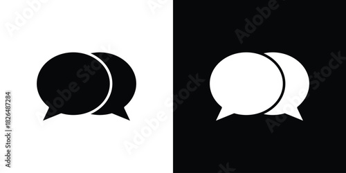 Chat bubble icon, logo, app, template. EPS10