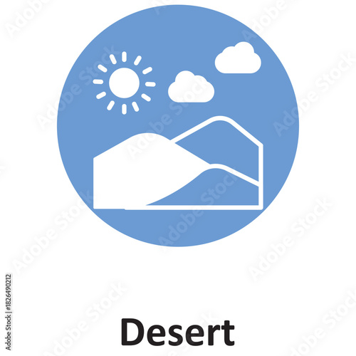 Desert Vector icon which can easily modify or edit