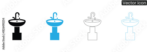 Sleek sink designs offer a blend of style and functionality for contemporary bathrooms. Ideal for highlighting plumbing or showcasing bathroom renovation concepts.