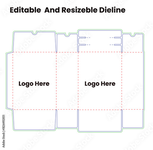 tuck end box variations tear lines packaging box die lines label and packaging die lines design printable product packaging layout,
