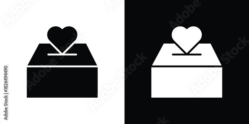 Donation box icon, logo, app, template. EPS10