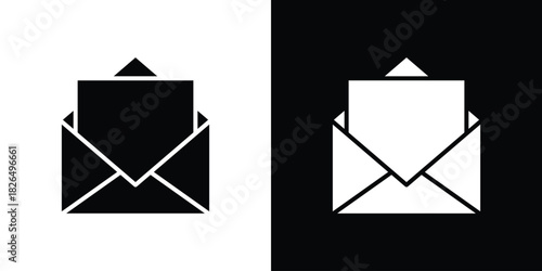 Envelope open icon, logo, app, template. EPS10