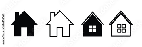 House Icon Different Style Set. Home Symbol Collection.