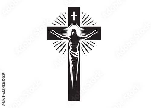 jesus cross logo silhouette vector, crucified Jesus Christ silhouette vector illustration, Jesus on Cross logo silhouette, jesus christ crucifixion of Jesus christian religious god logo silhouettes 
