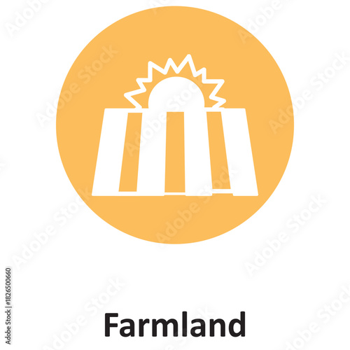 Farmland Vector icon which can easily modify or edit