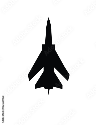 jet fighter plane black vector