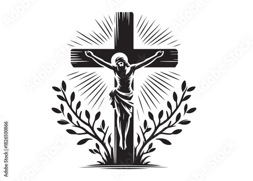 jesus cross logo silhouette vector, crucified Jesus Christ silhouette vector illustration, Jesus on Cross logo silhouette, jesus christ crucifixion of Jesus christian religious god logo silhouettes 