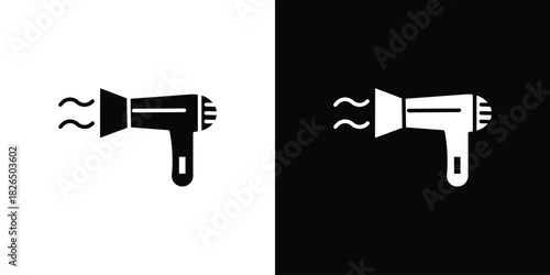 Hair dryer icon, logo, app, template. EPS10