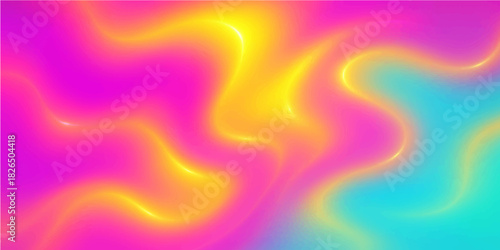 Abstract flowing colorful light waves motion texture design background with glowing pink blue purple hearts pattern wallpaper art illustration