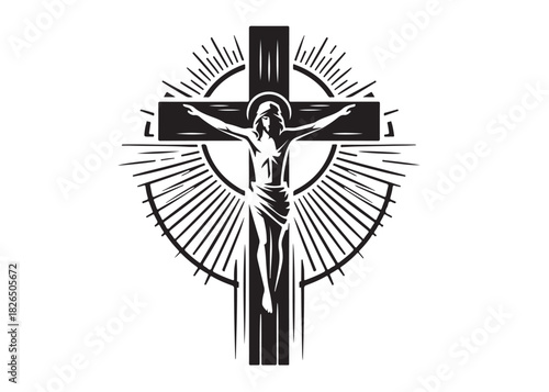 jesus cross logo silhouette vector, crucified Jesus Christ silhouette vector illustration, Jesus on Cross logo silhouette, jesus christ crucifixion of Jesus christian religious god logo silhouettes 