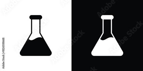 Lab flask icon, logo, app, template. EPS10