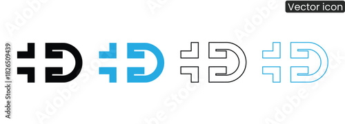 Explore a modern collection of stylized Hryvnia currency symbols, perfect for financial designs, international money concepts, and impactful graphic elements.