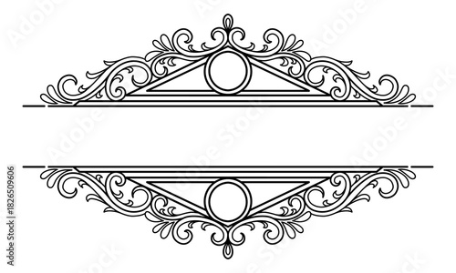 set of ornate decorative elements