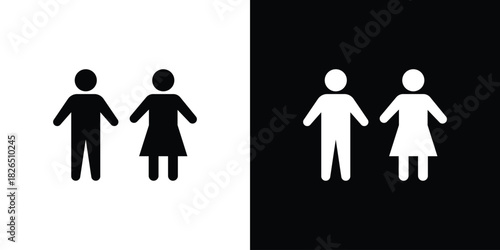 Man and woman icon, logo, app, template. EPS10
