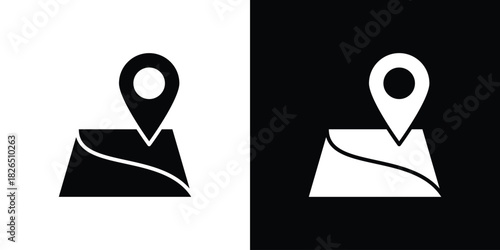 Map icon, logo, app, template. EPS10