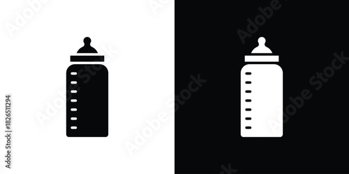 Milk bottle icon, logo, app, template. EPS10
