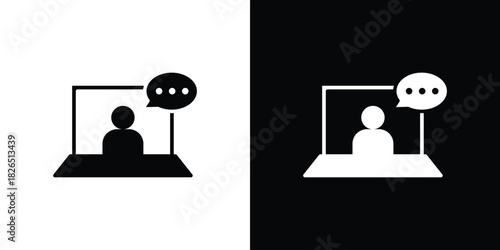 Online course icon, logo, app, template. EPS10