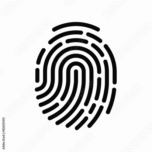 Fingerprint icon for security and identity