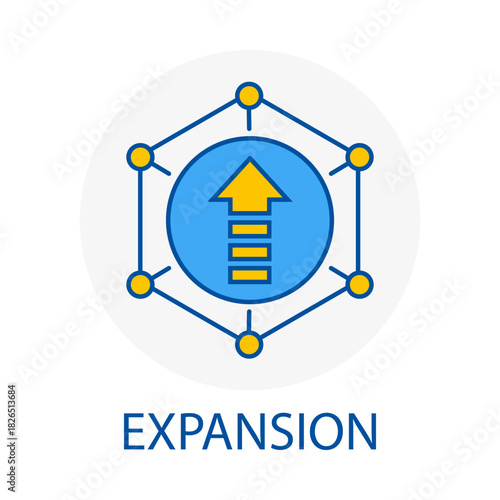 Scale Expansion Growth Network Spread Distribution Outline Vector