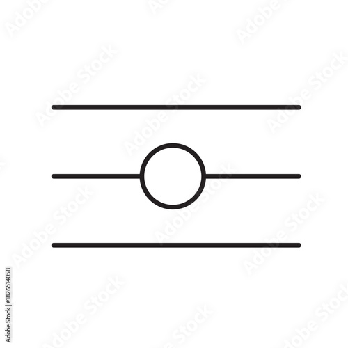 A vector icon representing bias mitigation via control adjustment, created in line style with editable stroke