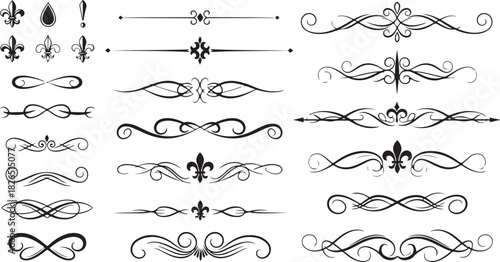 Collection set of label ornament vector eps