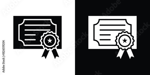 Qualification icon, logo, app, template. EPS10