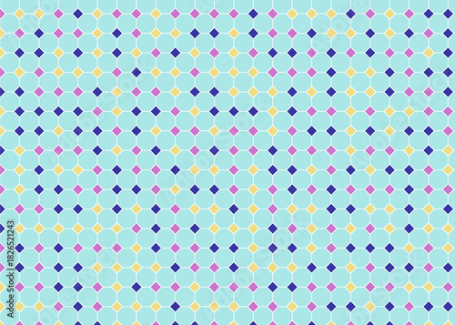 幾何学的なタイル模様 背景