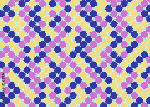 幾何学的なタイル模様 背景