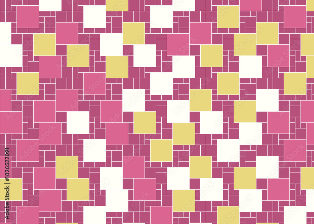 Fototapeta premium 幾何学的なタイル模様 背景