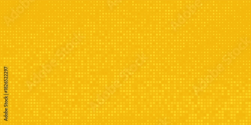 This image features a vibrant yellow abstract tech pattern background. The design consists of a network grid with varying shades of yellow and orange, creating a dynamic and energetic visual effect