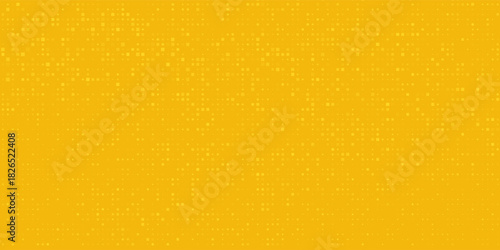 This image features a vibrant yellow abstract tech pattern background. The design consists of a network grid with varying shades of yellow and orange, creating a dynamic and energetic visual effect