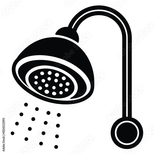 smart shower on white