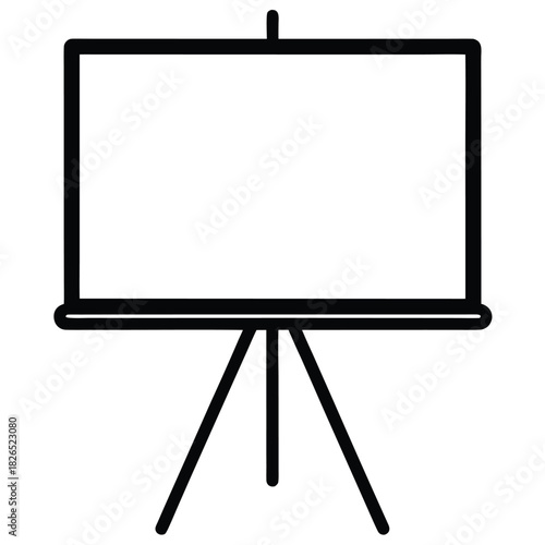 smart whiteboard on white background