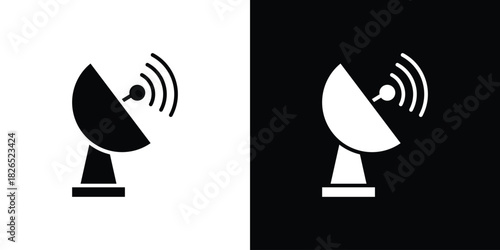 Satellite dish icon, logo, app, template. EPS10